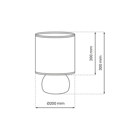 Lampka Biurkowa Stołowa LED VICKY Granatowa Niebieska 1xE27 Milagro