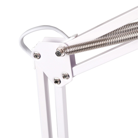 Lampka Biurkowa Stołowa E27 Biała Worker Sanico Goldlux