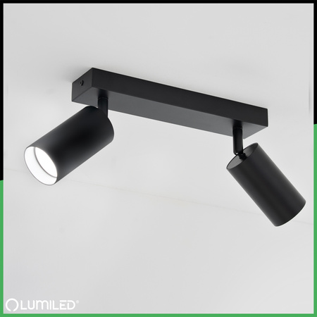 Lampa Sufitowa Plafon SPOT TUBA Reflektor Oprawa Halogenowa Skośna 2x GU10 TABULA LUMILED