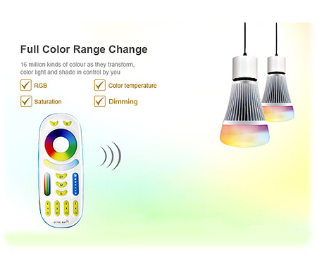 Pilot LED RGB+CCT radiowy 4 STREFY DOTYK Wi-Fi Mi-Light - FUT092