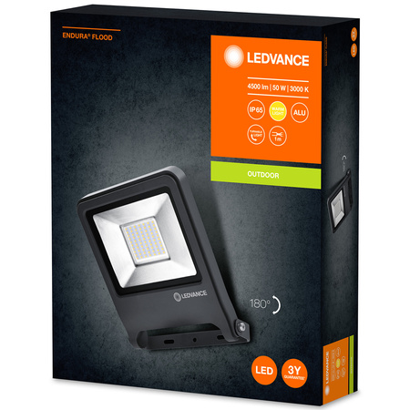Naświetlacz LED Reflektor Zewnętrzny Lampa 50W 4500lm 3000K IP65 Szary Endura Ledvance
