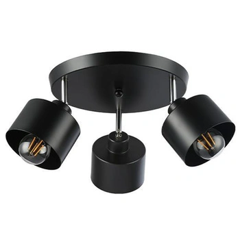 Kinkiet Ścienny Lampa Natynkowa Ruchomy E27 Okrągły Czarny Elza Masterled