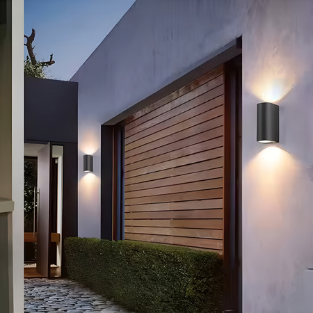 Kinkiet Ogrodowy Elewacyjny Lampa Zewnętrzna 2xGU10 ALLIUM Czarna LUMILED