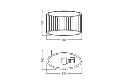 Lampa Ścienna Dekoracyjna Kinkiet Oprawa Natynkowa E27 Biały Decor Ledvance