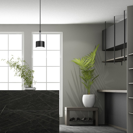 Lampa Wisząca Sufitowa ARENA Czarna Srebrna 1xGX53 Milagro