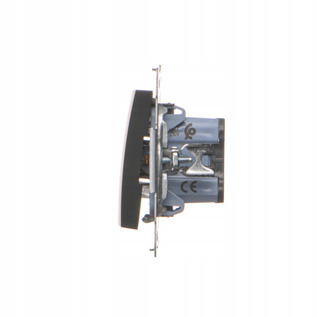 Włącznik Światła Pojedynczy Schodowy Wyłącznik Jednobiegunowy Premium Czarny DW6A.01/49 KONTAKT SIMON