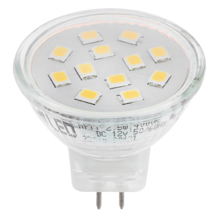 Zestaw 10x Żarówka LED MR11 2,5W = 20W 220lm 4000K Neutralna 120° 12V LUMILED