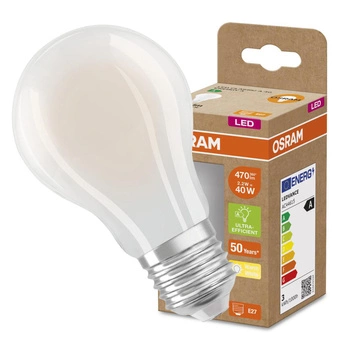 Żarówka LED A60 E27 2.2W = 40W 470lm 3000K Ciepła 320° Filament CLASSIC ENERGY EFFICIENCY Osram