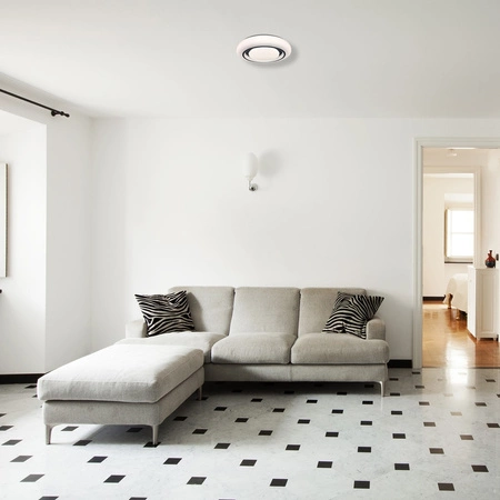 Plafon natynkowy MEGAN 48W LED Nowoczesna Regulacja Barwy Milagro Tworzywo Sztuczne + Metal PILOT