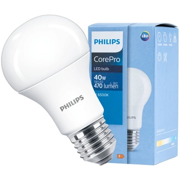 Żarówka LED E27 A60 5W = 40W 470lm 6500K Zimna 200° PHILIPS