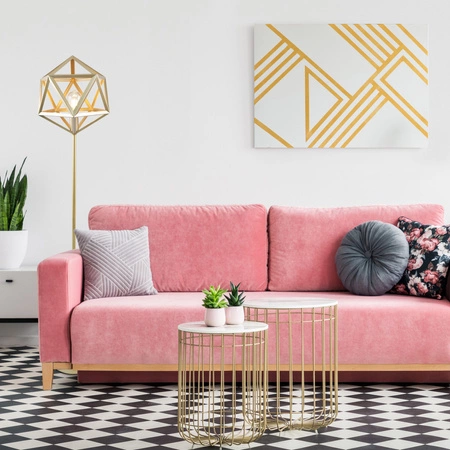 Lampa Podłogowa LED Oprawa Stojąca 20W Złota Denmark Sanico Goldlux