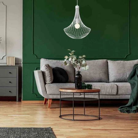 Lampa Wisząca Sufitowa CESTA Biała 1xE27 Milagro