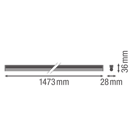 Lampa Oprawa Liniowa Listwa Oświetleniowa 17W 1800lm 3000K Ciepła Biały Linear Ledvance