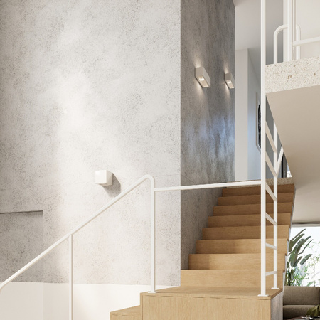 Lampa Ścienna Kinkiet E27 Prostokątna Biała Nowoczesna Subani Sollux