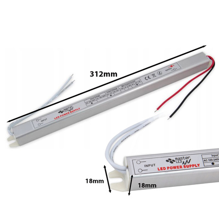 Zasilacz Meblowy Wąski 12V DC 48W 4A Ultra SLIM Do Taśm LED IP20