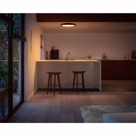 Panel LED Natynkowy Lampa Sufitowa Aurelle Czarna 21W CCT PHILIPS HUE Bluetooth + Przełącznik Dimmer Switch