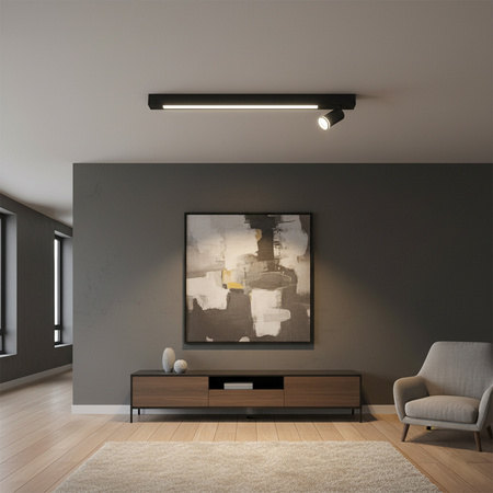 Lampa Sufitowa Reflektor Punktowy GU10 Czarna PARIS Sanico Goldlux