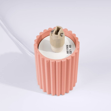 Lampa Biurkowa Stołowa G9 Okrągła Pomarańczowa Nowoczesna Matowa Halo Sollux