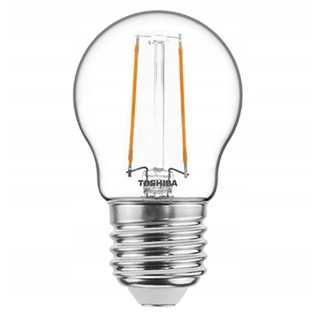 Żarówka LED E27 G45 2,5W = 25W 250lm 2700K Ciepła Filament TOSHIBA