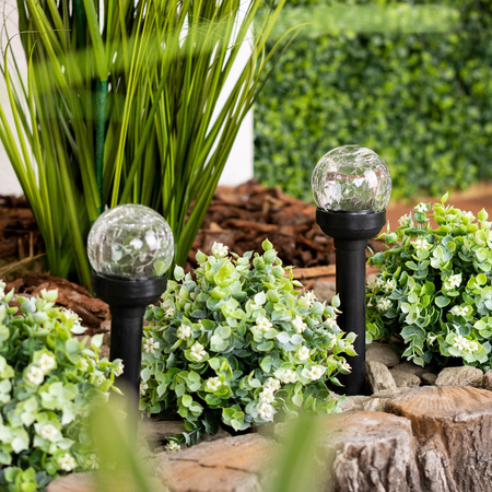 Lampa Solarna Ogrodowa LED Wbijana 5500-6000K IP44 33cm Czujnik Zmierzchu