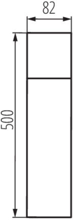 Lampa Zewnętrzna OPRAWA Ogrodowa SŁUPEK 50cm VADRA E27 IP44 Kanlux