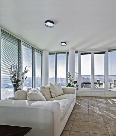 Plafon LED Lampa Sufitowa Natynkowa Rifa 17,5W 4000K 40cm Okrągła Czarna KANLUX