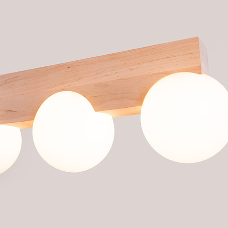 Lampa Sufitowa 3x G9 Naturalne Drewno BULBO Peach Puff SL.1684 Sollux