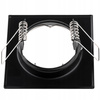 Oprawa HALOGENOWA Podtynkowa Stała Kwadrat  PAVO Czarna Blacha MR16 GU10