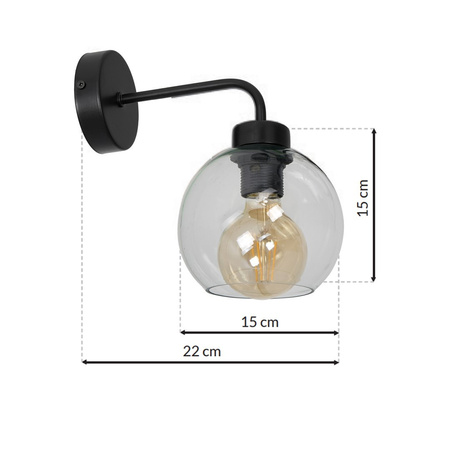 Lampa Ścienna Kinkiet SOFIA CLEAR 1xE27 Milagro