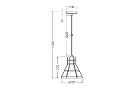 Lampa Sufitowa Wisząca Dekoracyjna E27 Zwis Szary Beton Decor Ledvance