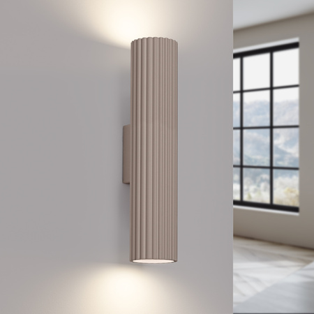 Lampa Ścienna Kinkiet 2x GU10 Aluminiowa Taupe Karbon Deep Space SL.1776 Sollux