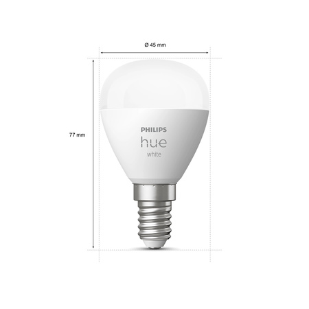 2PAK Żarówka LED Kulka E14 P45 5,7W 2700K Ciepła PHILIPS HUE White Bluetooth Zigbee