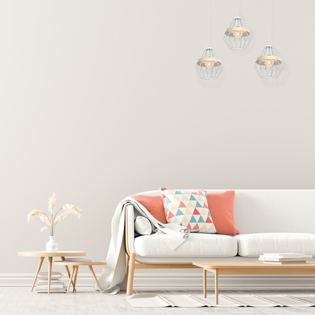 Lampa Wisząca Sufitowa CLIFF Biała 3xE27 Milagro