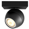 Lampa punktowa Kinkiet LED Spot Buckram Czarny 5W CCT PHILIPS HUE Bluetooth + Przełącznik Dimmer Switch 