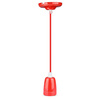 Lampa Wisząca Oprawa E27 Porcelanowy klosz czerwony z kablem VT-7998 V-TAC