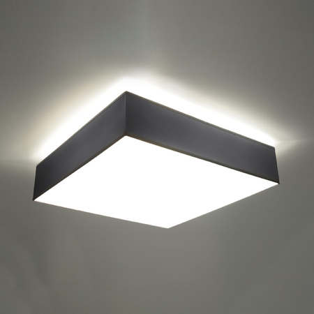 Lampa Sufitowa Plafon 3x E27 Kwadratowa Szara Minimalistyczna Horus Sollux