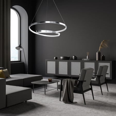 Lampa Wisząca Sufitowa LUCERO Chrom 48W LED Milagro