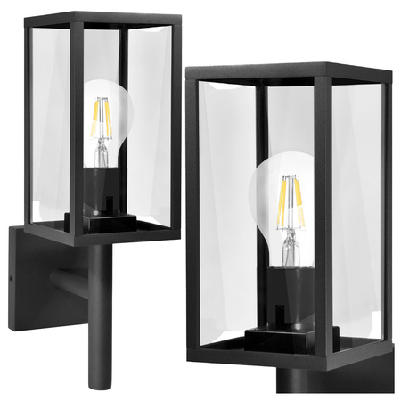 Kinkiet Ogrodowy Lampa Elewacyjna Malmo Góra E27 Grafit - GOLDLUX (Polux)