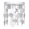 Lampa dziecięca sufitowa biała Żyrandol dla dzieci Serduszka CORAZON 3x E27 Metal i kryształki Milagro