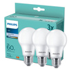 3PAK Żarówka LED E27 A60 8W = 60W 806lm 4000K Neutralna PHILIPS
