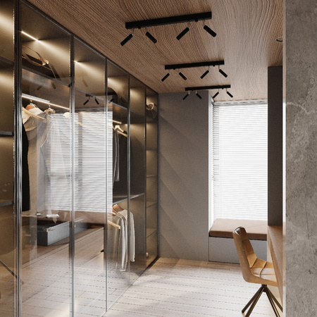 Lampa Sufitowa Oprawa Natynkowa SPOT TUBA Reflektor 4x G9 Tubularna Czarna Nowoczesna Eyetech Sollux