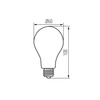 Żarówka LED E27 Edison A60 8.5W = 75W 1055lm 2700K Ciepła Przezroczysta XLED Filament Kanlux