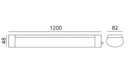 Lampa LED Oprawa Liniowa Hermetyczna 36W 3600lm IP65 120cm Neutralna 4000K