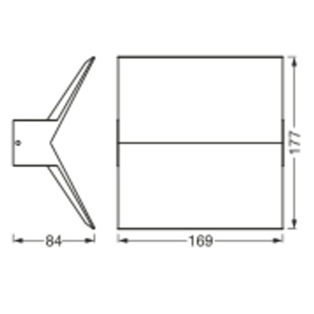 Kinkiet Ogrodowy Lampa Elewacyjna Zewnętrzna LED 9.5W 580lm 3000K Ciepła Szary IP44 Endura Osram