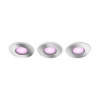 3x Oprawa Podtynkowa Wpuszczana LED Hermetyczna IP44 Łazienkowa 4.2W 400lm IP44 White and Color Ambiance RGB + TW Chrom Inteligentna SMART Zigbee Bluetooth Xamento Philips HUE
