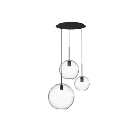 Lampa Sufitowa Wisząca 3x E27 Czarna Nowoczesna SPHERE 7788 Nowodvorski
