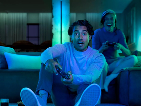 Lampa Liniowa LED Light Bar TUBA 140cm Gradient 20W 1800lm IP20 White and Color Ambiance RGB + TW Biała Inteligentna SMART Zigbee Bluetooth Play Tube Philips HUE