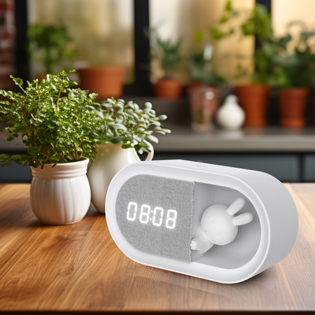 Lampka Dekoracyjna LED 1.2W 55lm 3000K Ciepła Biała Szara Ściemnialna Bunny Sanico Goldlux