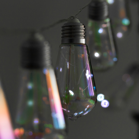 Girlanda Solarna Ogrodowa 20x LED Łańcuch Świetlny Ozdobne Kuleczki 5.8m