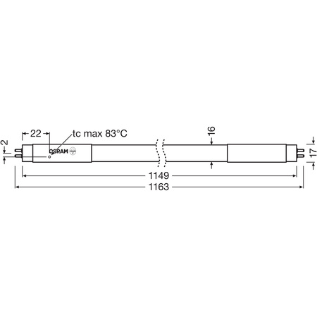 Świetlówka LED G5 T5 26W = 54W 4000lm 6500K Zimna 190° 115cm SubstiTUBE TUBE Osram